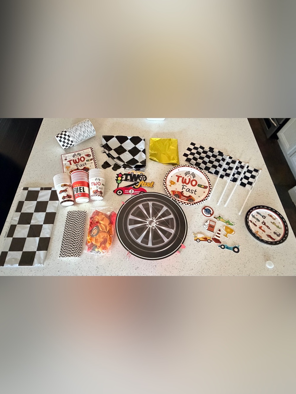 Kids' Two Fast Racing Birthday Party Supplies Set Bundle